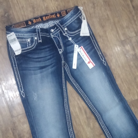 Rock Revival Women's 28 Bootcut Donna Bejeweled Rhinestones NWT - Picture 5 of 15